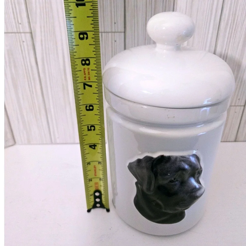 VTG‎ Xpres Barbara Augelio Best Friend Originals Black Lab Dog Ceramic Treat Jar